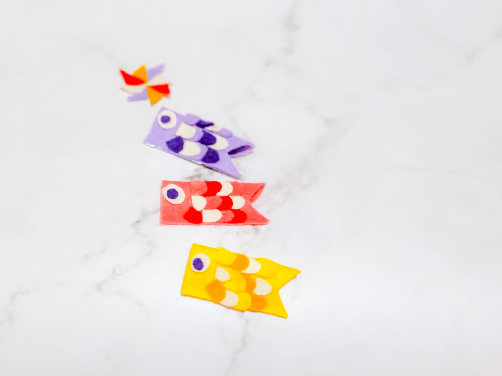 縫わないこいのぼり完成