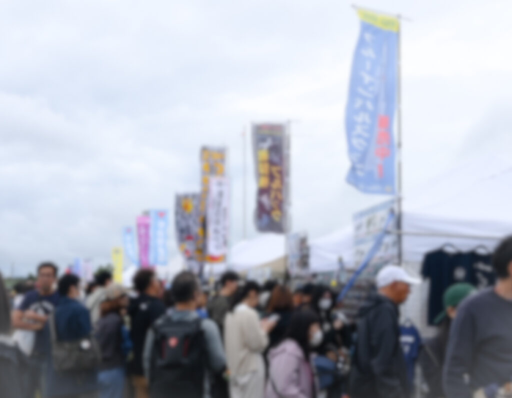 大混雑のグッズエリア